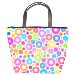 Candy Color s Circles Bucket Handbag by KirstenStar