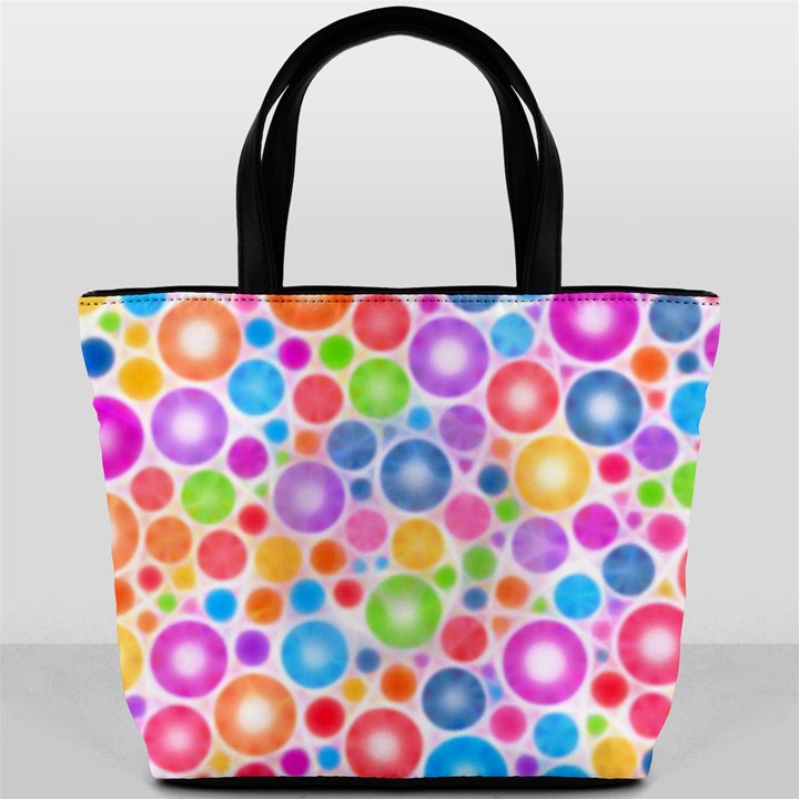 Candy Color s Circles Bucket Handbag