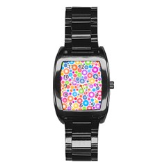 Candy Color s Circles Stainless Steel Barrel Watch by KirstenStar