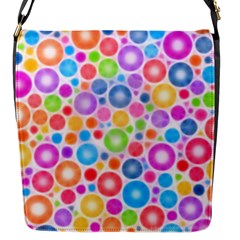 Candy Color s Circles Flap Closure Messenger Bag (small) by KirstenStar