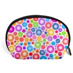 Candy Color s Circles Accessory Pouch (Large) Front