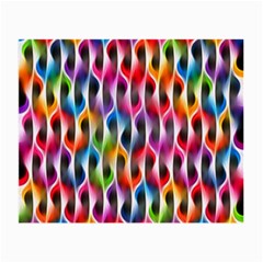 Rainbow Psychedelic Waves Glasses Cloth (small, Two Sided) by KirstenStar