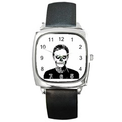 Tatezazzle Square Leather Watch by kramcox