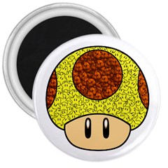 Really Mega Mushroom 3  Button Magnet