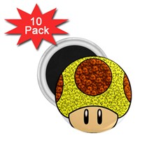 Really Mega Mushroom 1 75  Button Magnet (10 Pack)