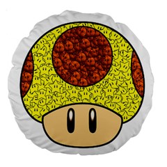 Really Mega Mushroom Large 18  Premium Round Cushion  by kramcox