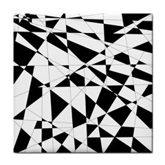 Shattered Life In Black & White Ceramic Tile by StuffOrSomething