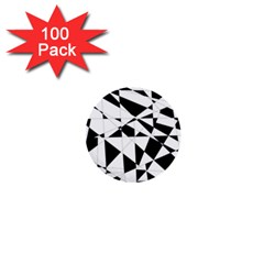 Shattered Life In Black & White 1  Mini Button (100 Pack) by StuffOrSomething