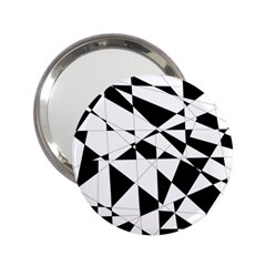 Shattered Life In Black & White Handbag Mirror (2 25 ) by StuffOrSomething