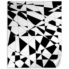 Shattered Life In Black & White Canvas 11  X 14  (unframed) by StuffOrSomething