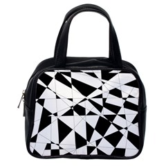 Shattered Life In Black & White Classic Handbag (one Side) by StuffOrSomething