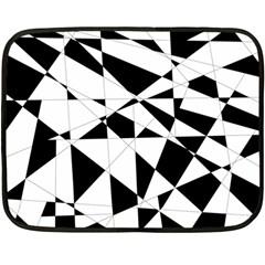 Shattered Life In Black & White Mini Fleece Blanket (two Sided) by StuffOrSomething