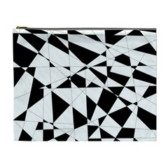 Shattered Life In Black & White Cosmetic Bag (xl) by StuffOrSomething