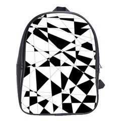 Shattered Life In Black & White School Bag (large) by StuffOrSomething