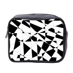 Shattered Life In Black & White Mini Travel Toiletry Bag (two Sides) by StuffOrSomething