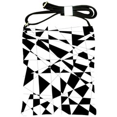 Shattered Life In Black & White Shoulder Sling Bag by StuffOrSomething