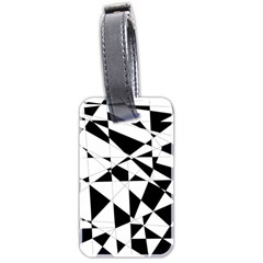 Shattered Life In Black & White Luggage Tag (two Sides) by StuffOrSomething