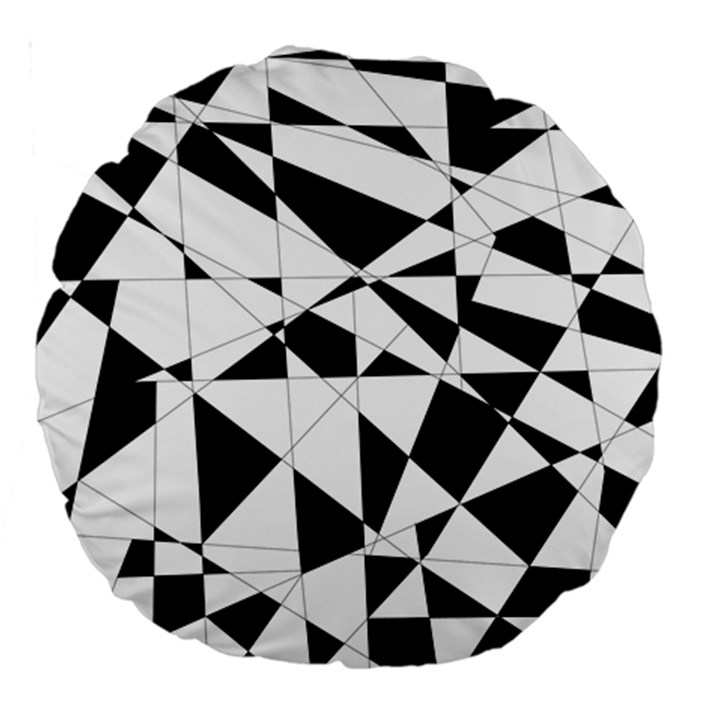 Shattered Life In Black & White Large 18  Premium Round Cushion 