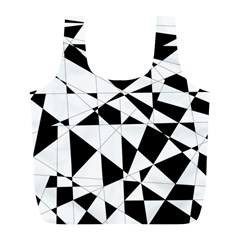 Shattered Life In Black & White Reusable Bag (l) by StuffOrSomething