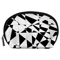 Shattered Life In Black & White Accessory Pouch (large) by StuffOrSomething