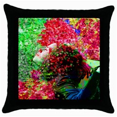 Summer Time Black Throw Pillow Case by icarusismartdesigns