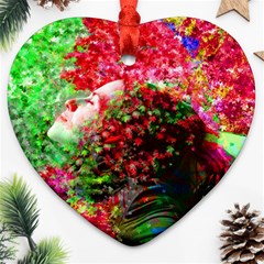 Summer Time Heart Ornament (two Sides) by icarusismartdesigns