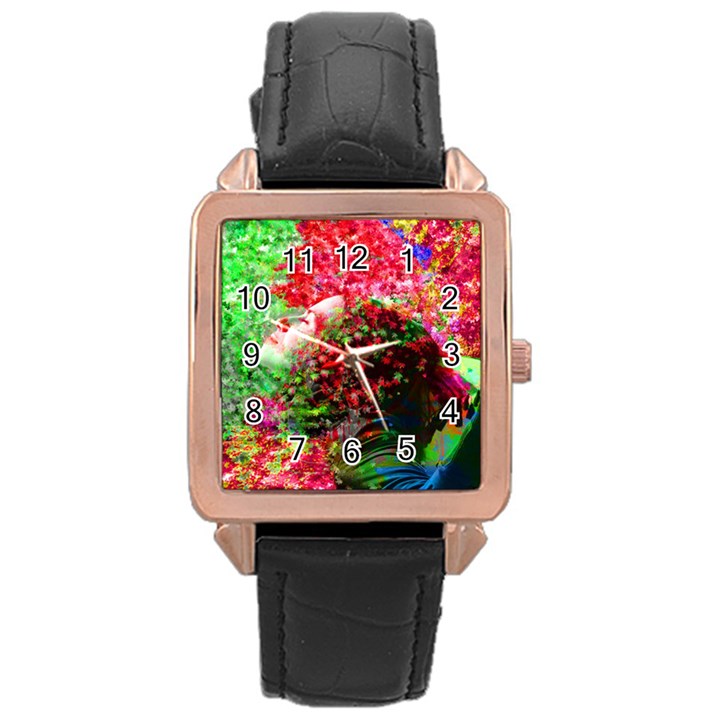 Summer Time Rose Gold Leather Watch 