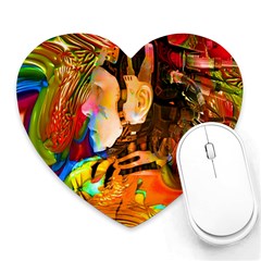 Robot Connection Mouse Pad (heart) by icarusismartdesigns