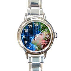 Fountain Of Youth Round Italian Charm Watch by icarusismartdesigns