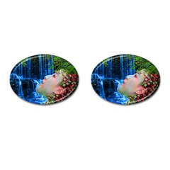 Fountain Of Youth Cufflinks (oval) by icarusismartdesigns