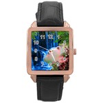 Fountain Of Youth Rose Gold Leather Watch  Front