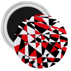 Shattered Life Tricolor 3  Button Magnet by StuffOrSomething