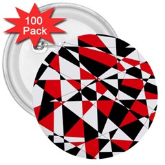 Shattered Life Tricolor 3  Button (100 Pack) by StuffOrSomething