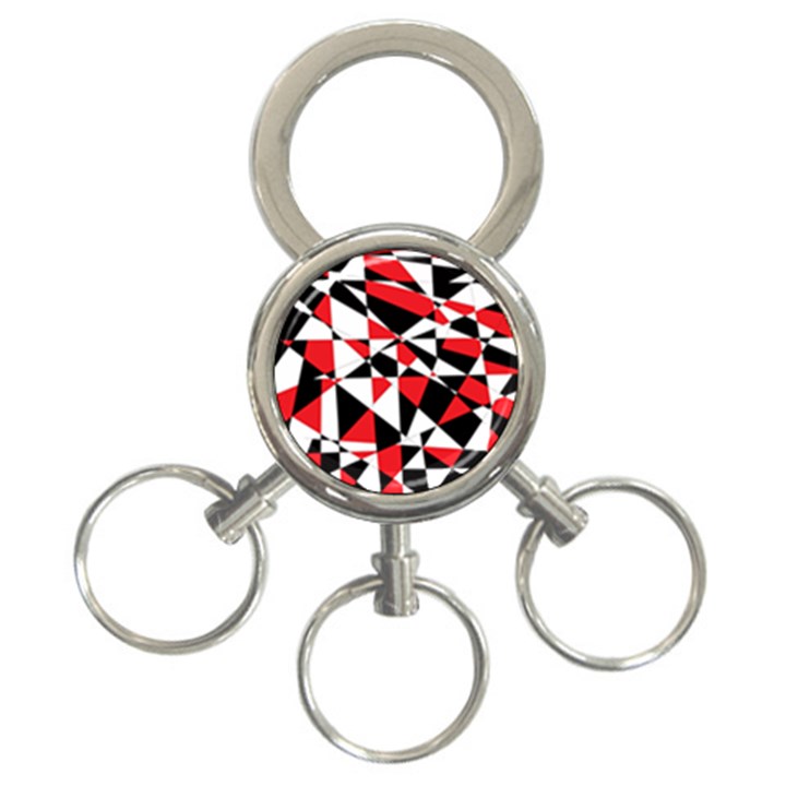 Shattered Life Tricolor 3-Ring Key Chain