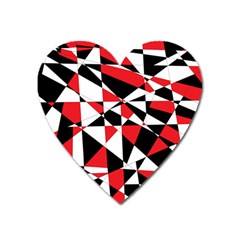 Shattered Life Tricolor Magnet (heart) by StuffOrSomething