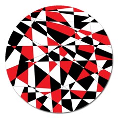 Shattered Life Tricolor Magnet 5  (round) by StuffOrSomething