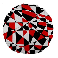 Shattered Life Tricolor Large 18  Premium Round Cushion 