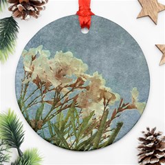 Floral Grunge Vintage Photo Round Ornament by dflcprints