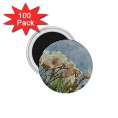 Floral Grunge Vintage Photo 1 75  Button Magnet (100 Pack)