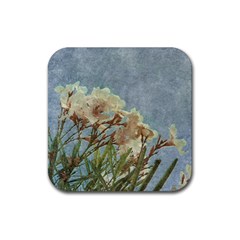 Floral Grunge Vintage Photo Drink Coaster (square)