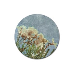 Floral Grunge Vintage Photo Magnet 3  (round) by dflcprints