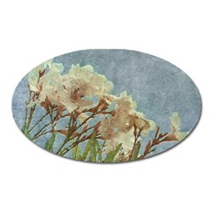 Floral Grunge Vintage Photo Magnet (oval) by dflcprints