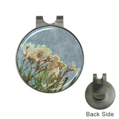 Floral Grunge Vintage Photo Hat Clip With Golf Ball Marker by dflcprints