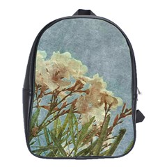 Floral Grunge Vintage Photo School Bag (xl) by dflcprints