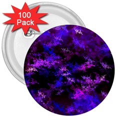 Purple Skulls Goth Storm 3  Button (100 Pack) by KirstenStar