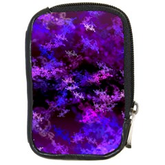 Purple Skulls Goth Storm Compact Camera Leather Case by KirstenStar