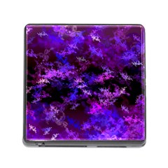 Purple Skulls Goth Storm Memory Card Reader With Storage (square) by KirstenStar