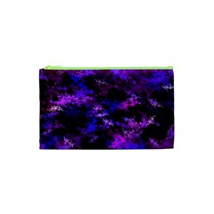 Purple Skulls Goth Storm Cosmetic Bag (xs) by KirstenStar