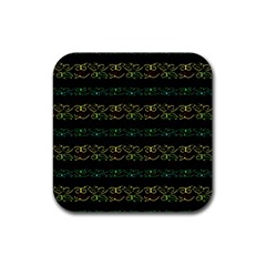 Modern Lace Stripe Pattern Drink Coaster (square) by dflcprints