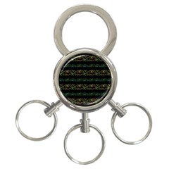 Modern Lace Stripe Pattern 3-ring Key Chain by dflcprints